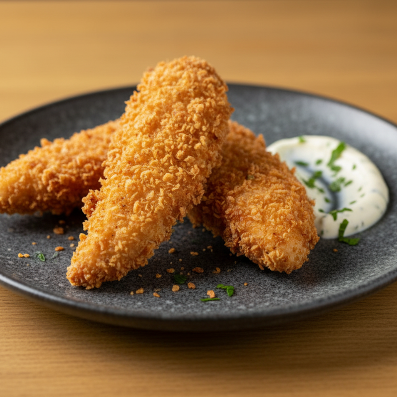 Boneless tender chicken strips with dip
